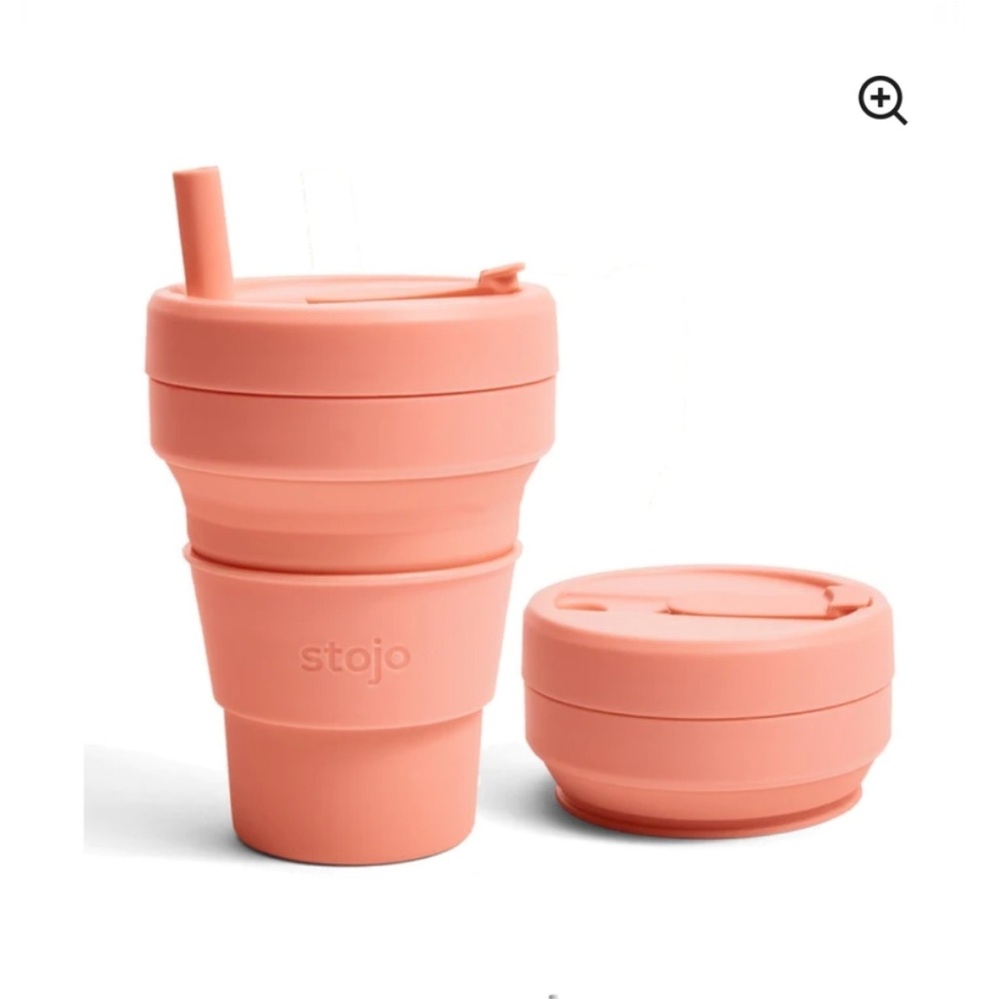 Stojo Collapsible Cup in Coral